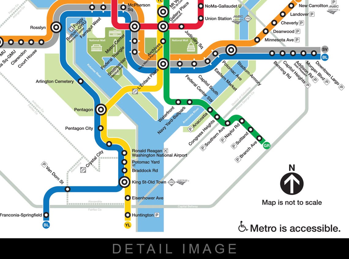 Washington DC Metro Map 2026 Updated 16x12 Heavyweight Art Print Etsy Il Tdyv 