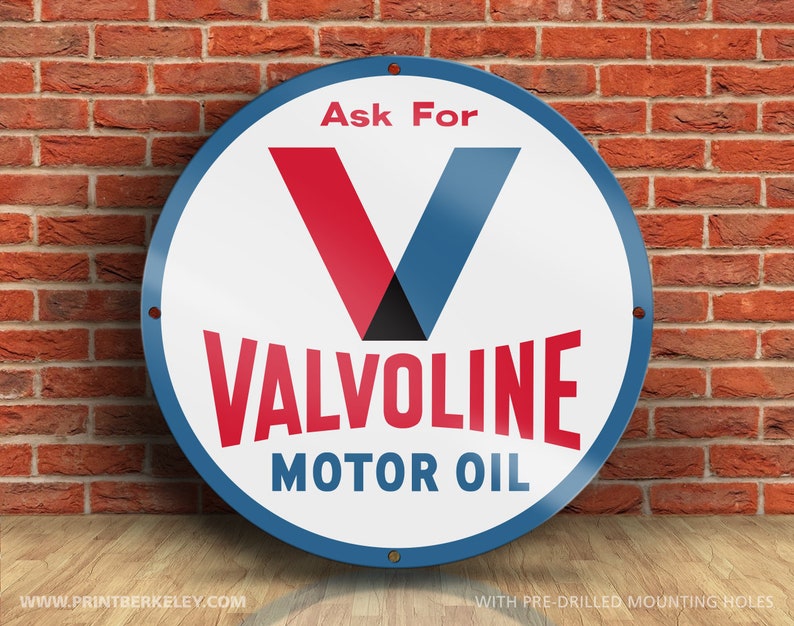 Valvoline Motor Oil – Petroliana Vintage Reproduction Gas Station Sign ...