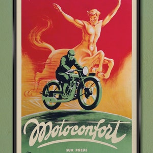 Motoconfort (1935) by Roger Cartier 12x18 20x30 24x36 Gallery-Quality Canvas Wrap w/ Free UPS Shipping