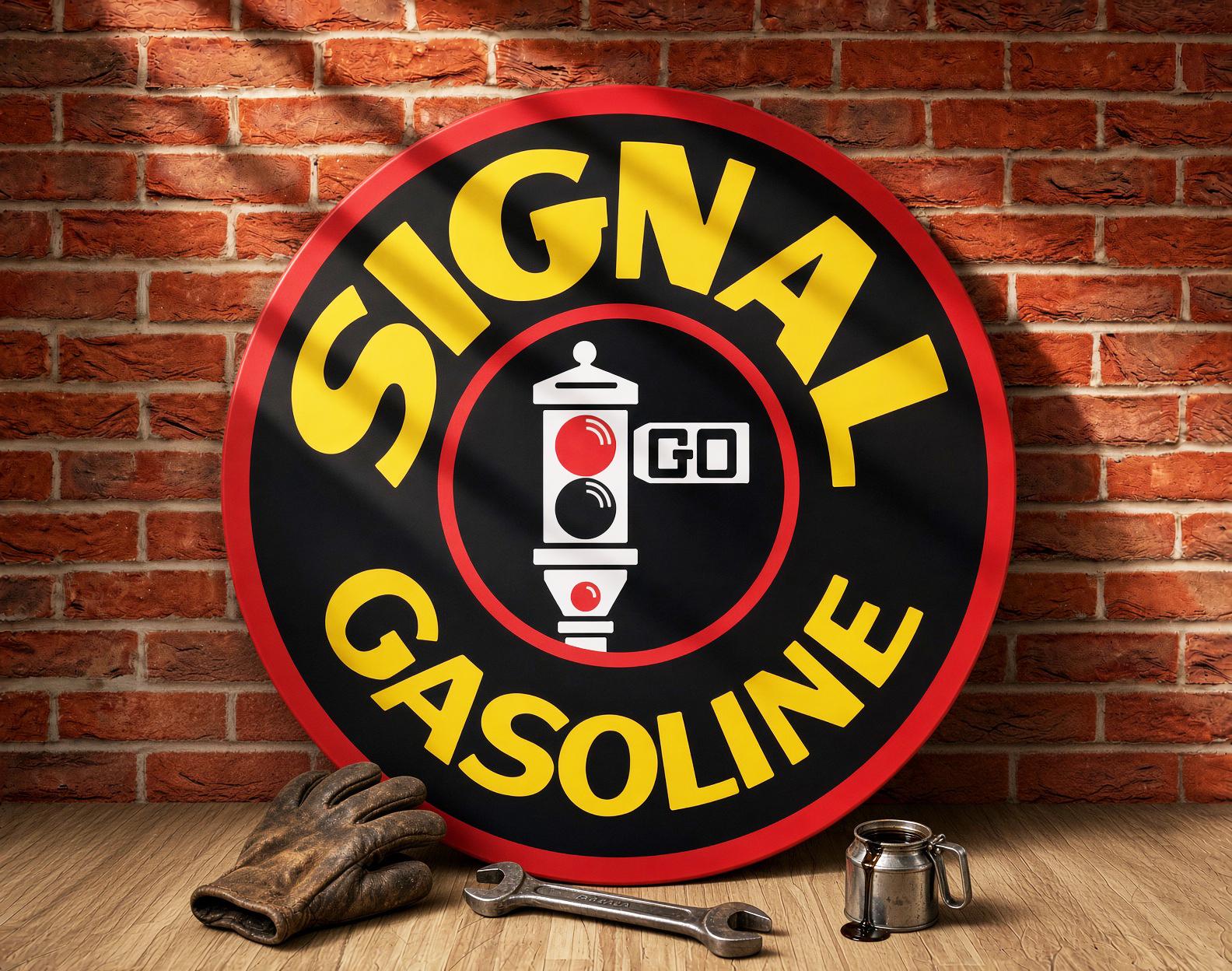 Signal Gasoline Sign - Etsy