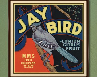 Jay Bird Brand – Citrus – Zellwood, Florida (vintage Fruit Crate