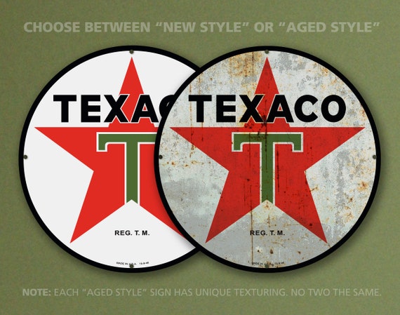 Texaco (classic Vintage Logo) Petroliana Vintage Reproduction Gas