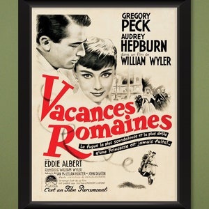 Roman Holiday (1953) French Movie Poster (12x16 Heavyweight Art Print – No Faux Mat)