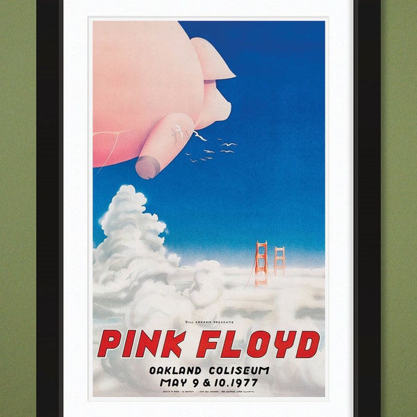 Concert Poster – Pink Floyd Oakland Coliseum (1977) 12x18 Heavyweight Art Print