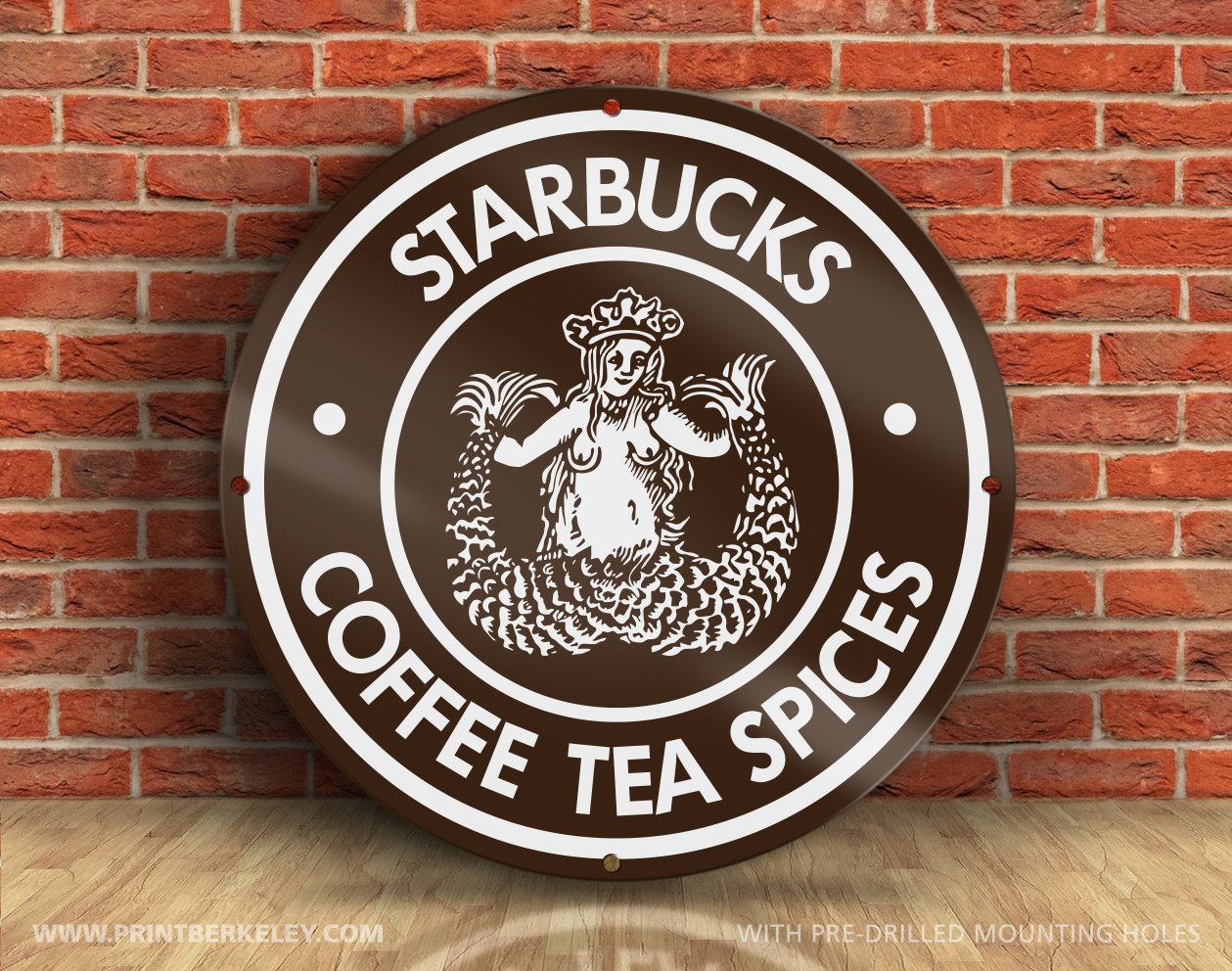Starbucks – Original 1971 Logo – Petroliana Vintage Reproduction
