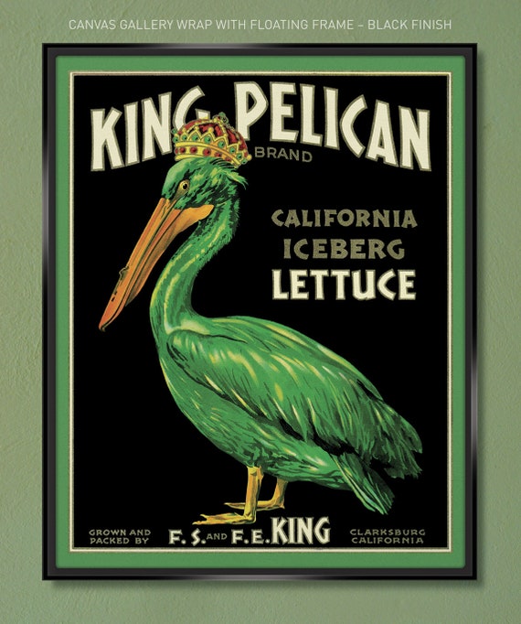 King Pelican Brand California Iceberg Lettuce C19s Etsy