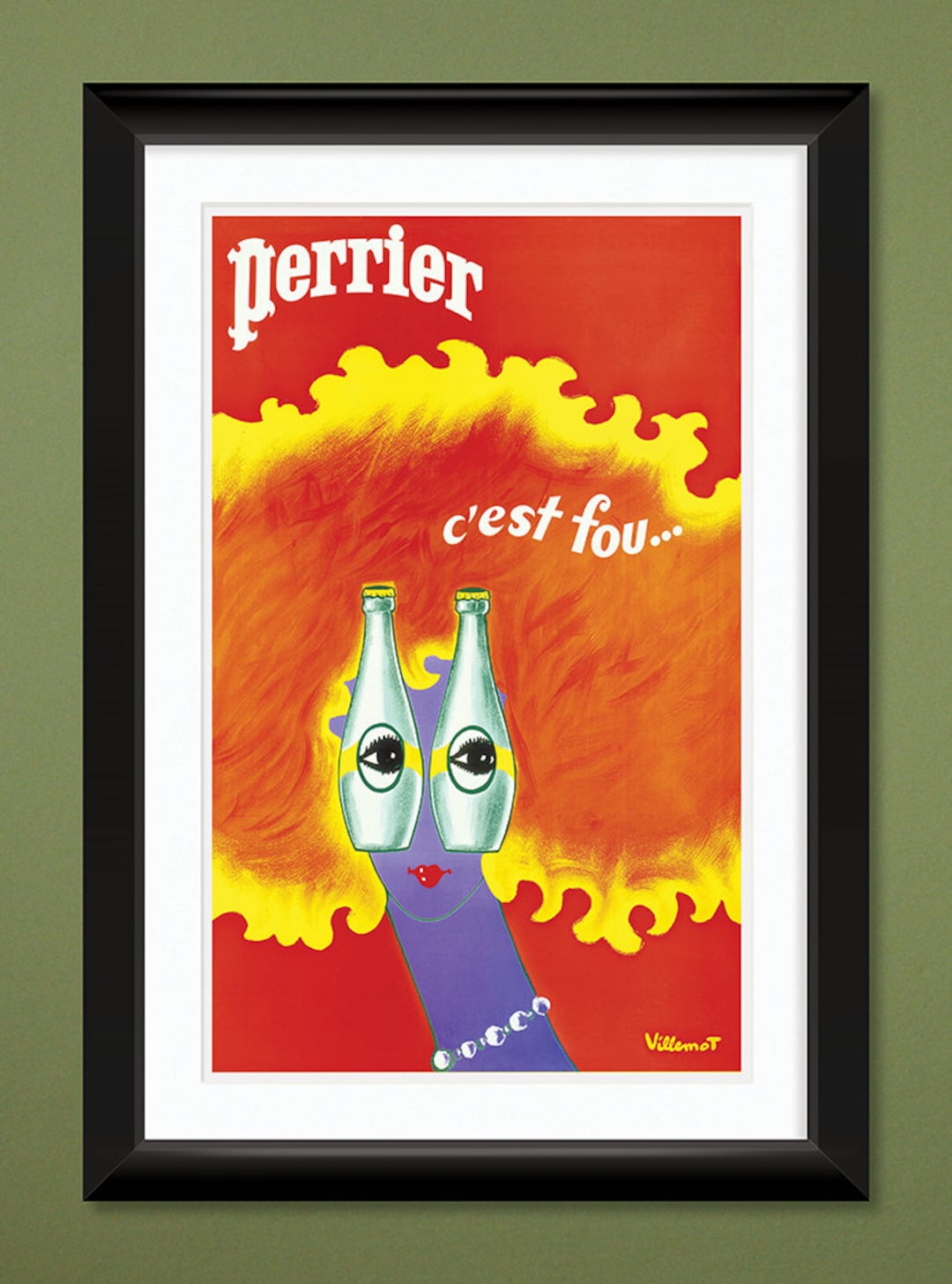 Vintage Advertising – Perrier – C'est Fou by Bernard Villemot