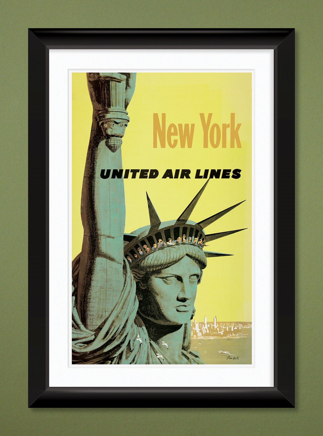 Vintage Travel Poster – New York – United Airlines by Stan Galli