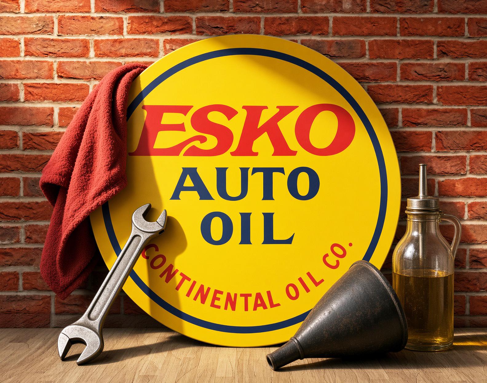 Esko Auto Oil – Petroliana Vintage Reproduction Gas Station Sign