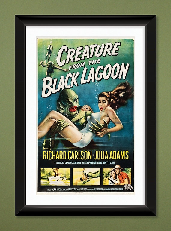 Vintage Movie Poster Creature From The Black Lagoon 1954 Etsy Vintage Movie Poster Creature From The Black Lagoon 1954 Etsy
