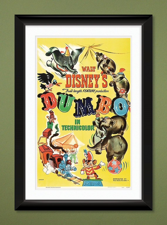 Dumbo Movie Poster (1941) Walt Disney 12x18 Heavyweight Art Print
