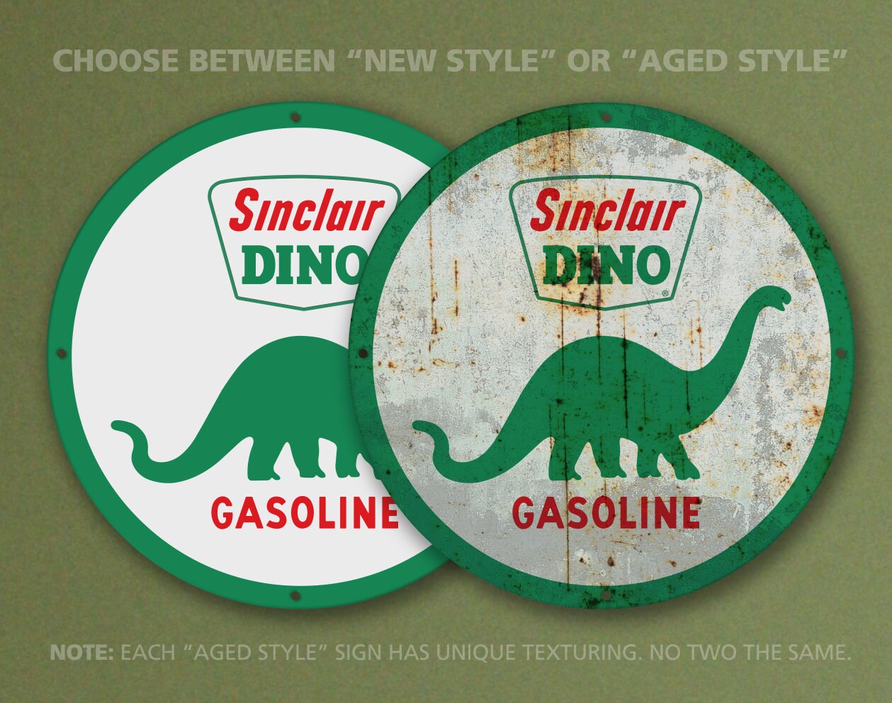 【1点限り】Sinclair DINO シンクレア 1951年 看板 76cm シンクレア 看板 Sinclair DINO ビンテージ 76cm 世田谷ベース