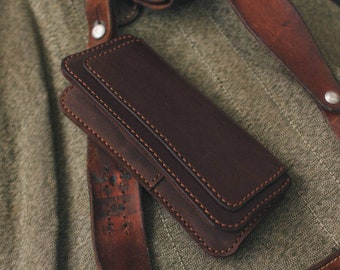 Long wallet brown, Leather Wallet, Mens Leather Wallet, Biker Wallet