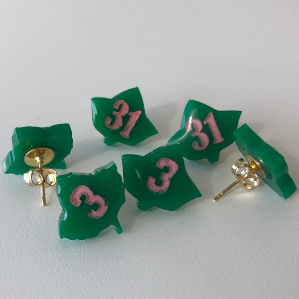 Ivy Line Number Earrings