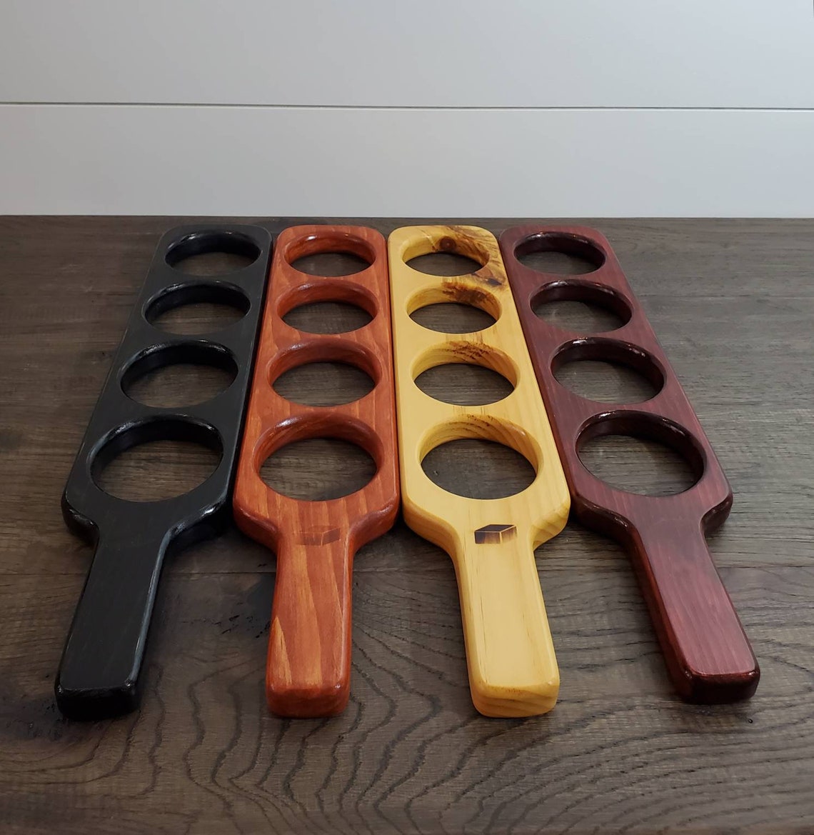 Beer Flight Paddle pine With Glasses Beer Sampling Etsy Canada