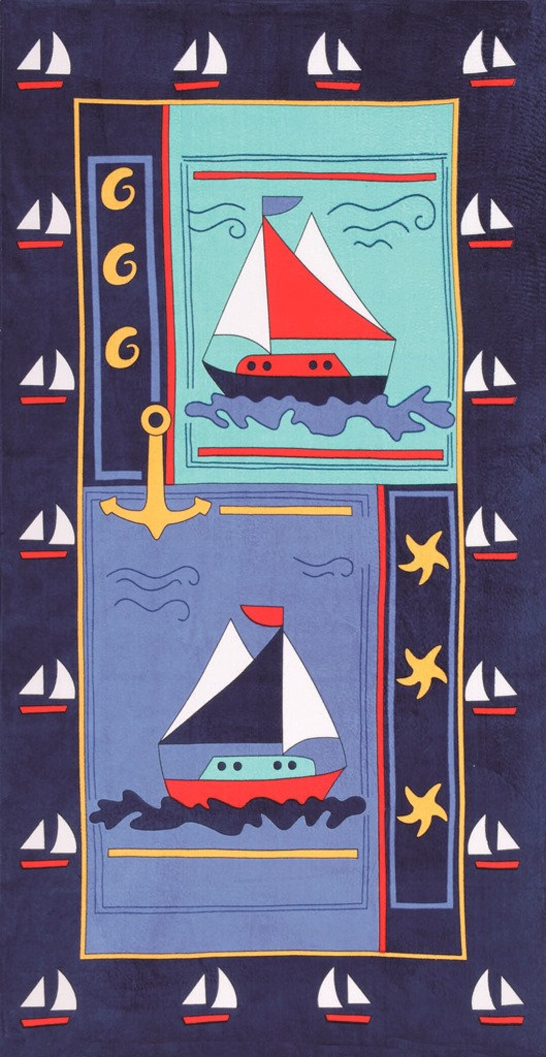 Blue Shells Brazilian Velour Beach Towel - 63 Inch Round, 100% Cotton, Super Soft & Absorbent - View #10