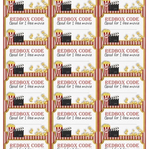 LDS Primary Teacher Thank You Popcorn and Redbox Code - Etsy
