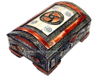 Metal and Bone Jewelry Box