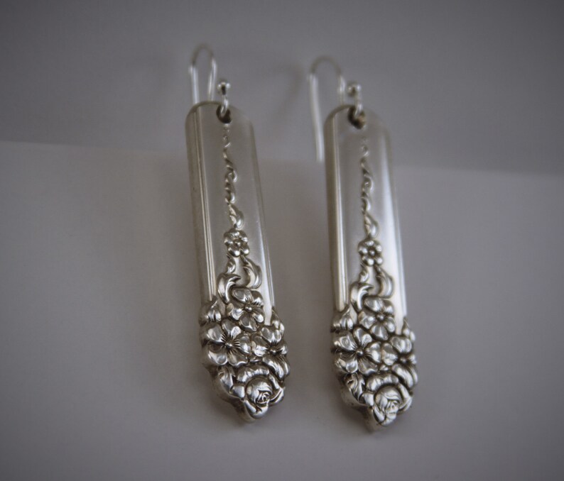 Vintage Silverware Earrings Etsy