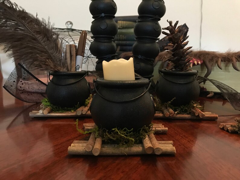 The Leakie Cauldrons... Halloween Decor Wizards Witch Candle Etsy