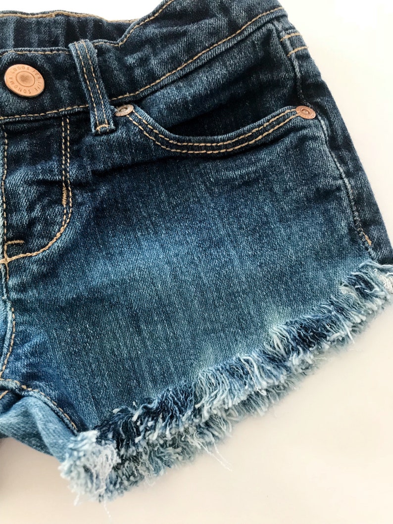 Girls Jean Shorts Distressed Denim Girls Shorts Cutoffs Sissys Shorties Made To Order Hippie Clothing Frayed Shorts