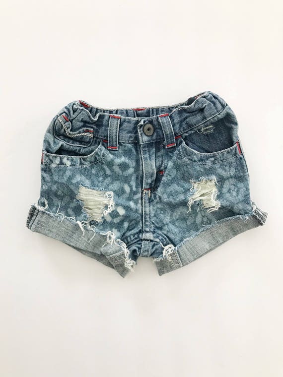 baby girl distressed shorts