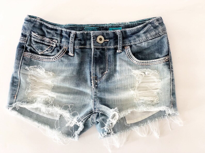 Girls Distressed Shorts Kids Jean Shorts Little Girls Etsy