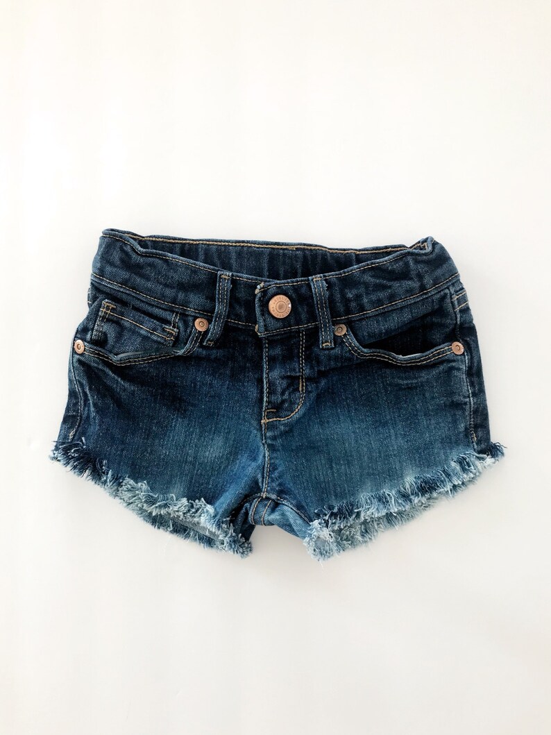 Girls Jean Shorts Distressed Denim Girls Shorts Cutoffs Sissys Shorties Made To Order Hippie Clothing Frayed Shorts