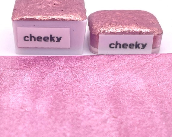 Cheeky Handmade Watercolor Paint Half and Quarter Pans Shimmer Watercolor