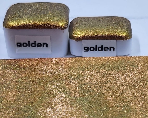 Golden Handmade Watercolor Color-Shifting Paint Half and Quarter Pans Shimmer Watercolor