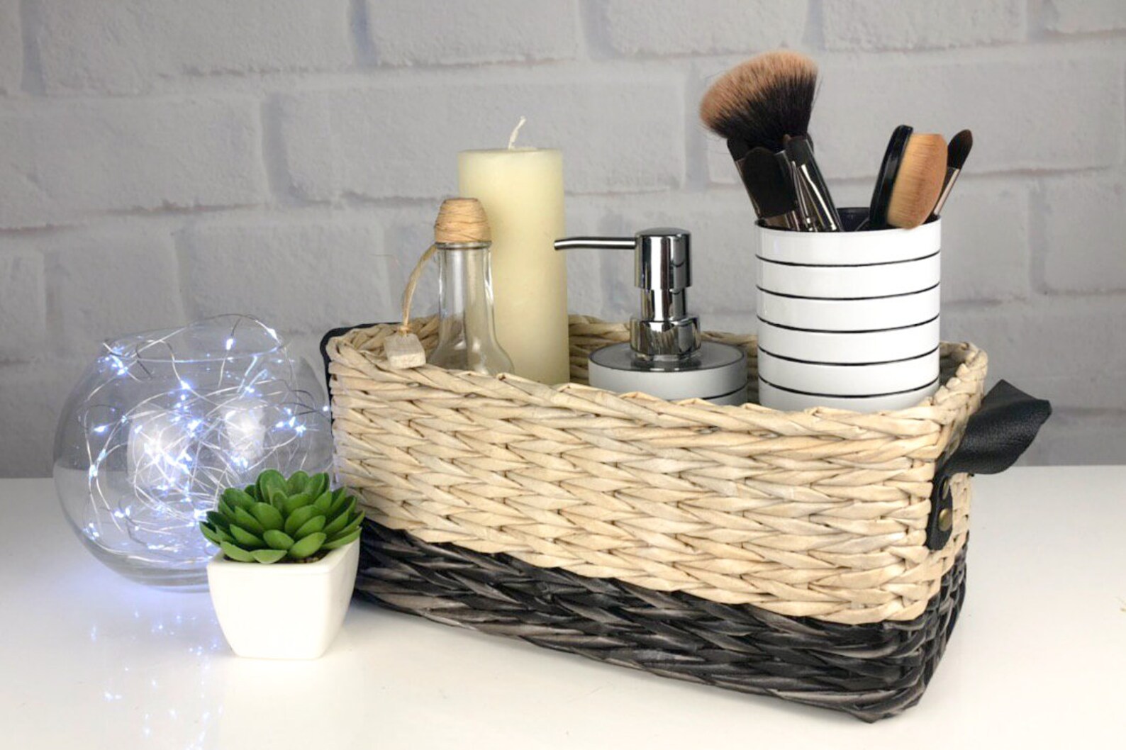 Bathroom Perfume Organizer Vanity Basket Storage Wicker Etsy