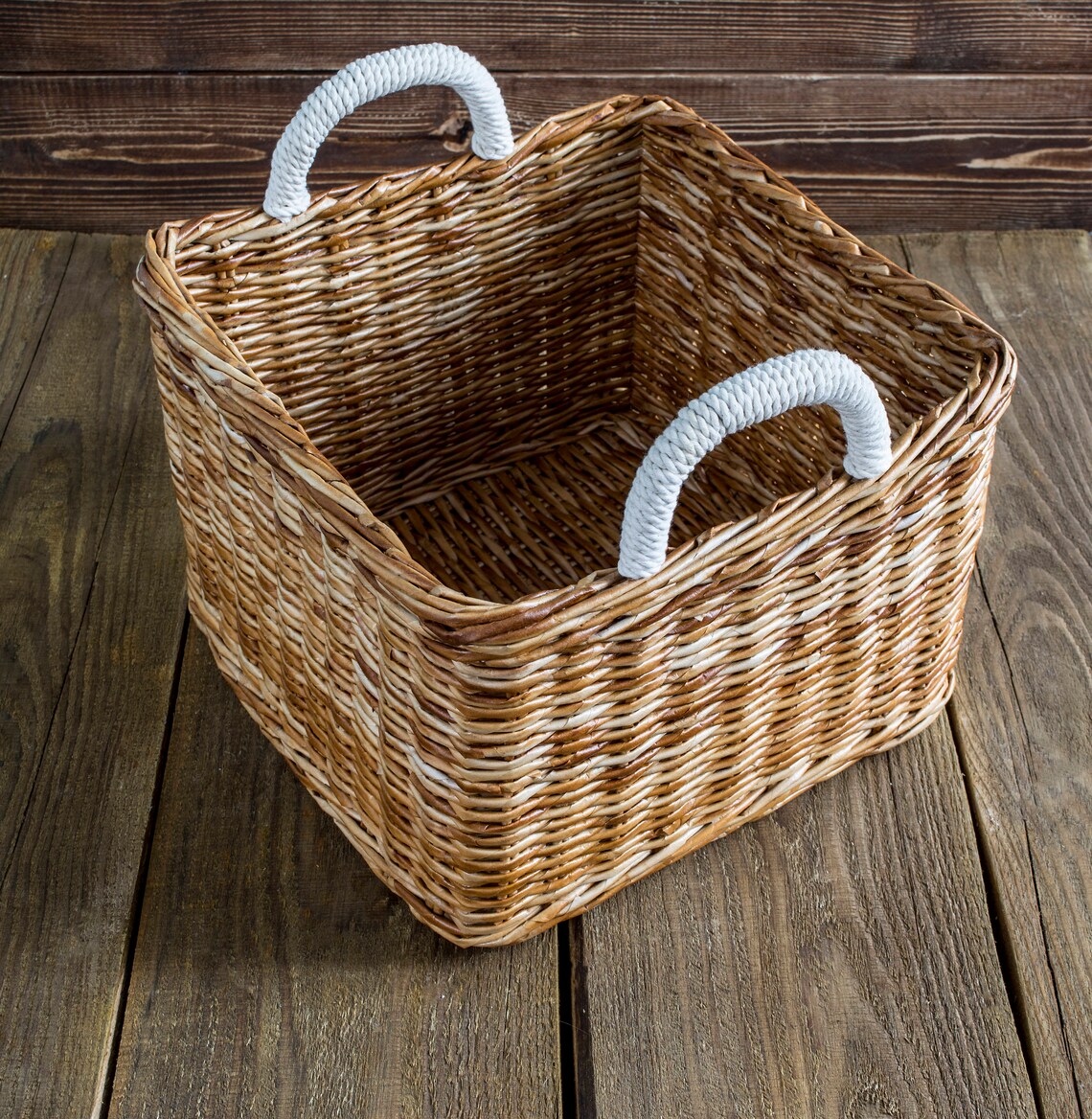 wicker toy storage box