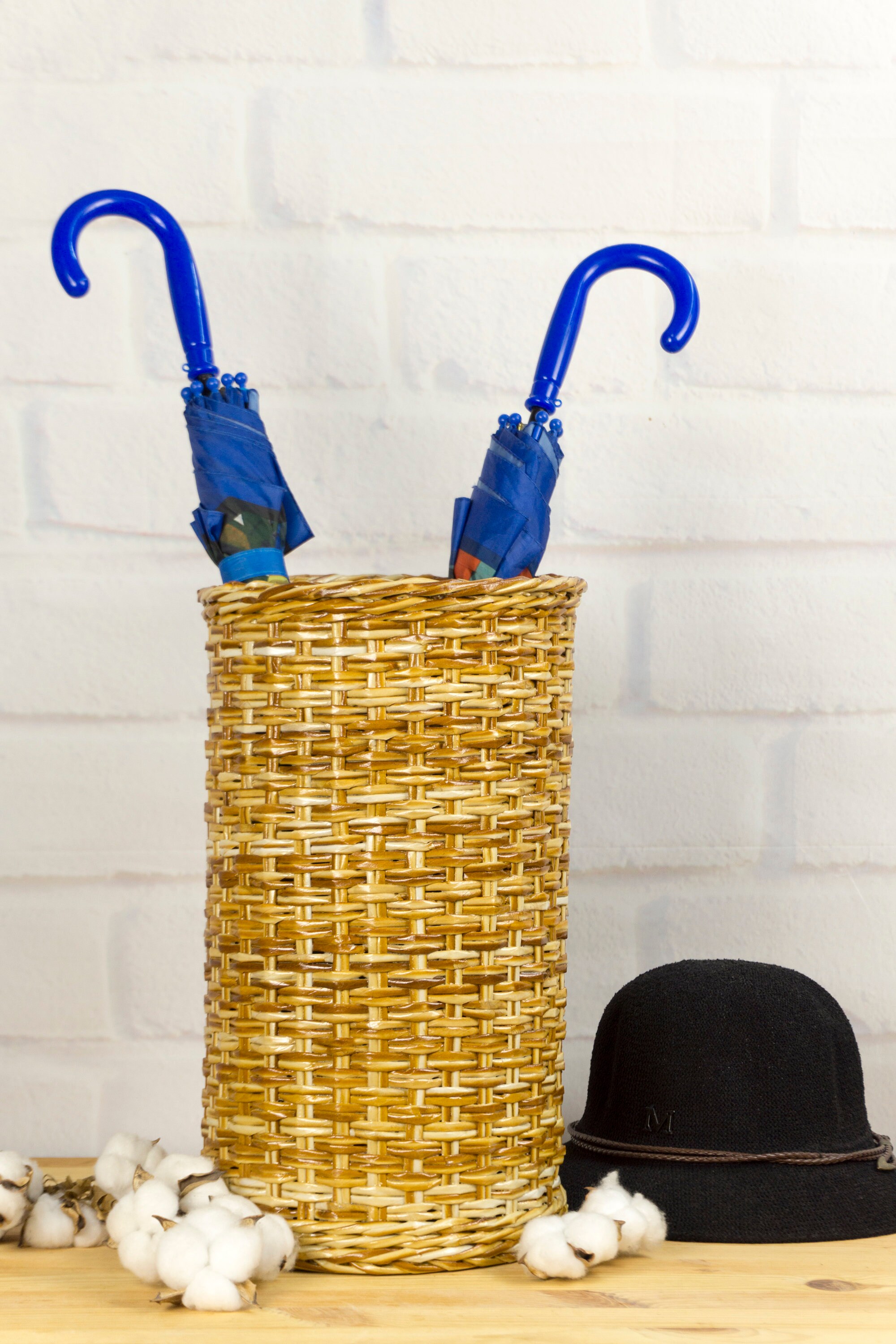 Wicker Umbrella and Cane Stands for Entryway Braided Umbrella Etsy