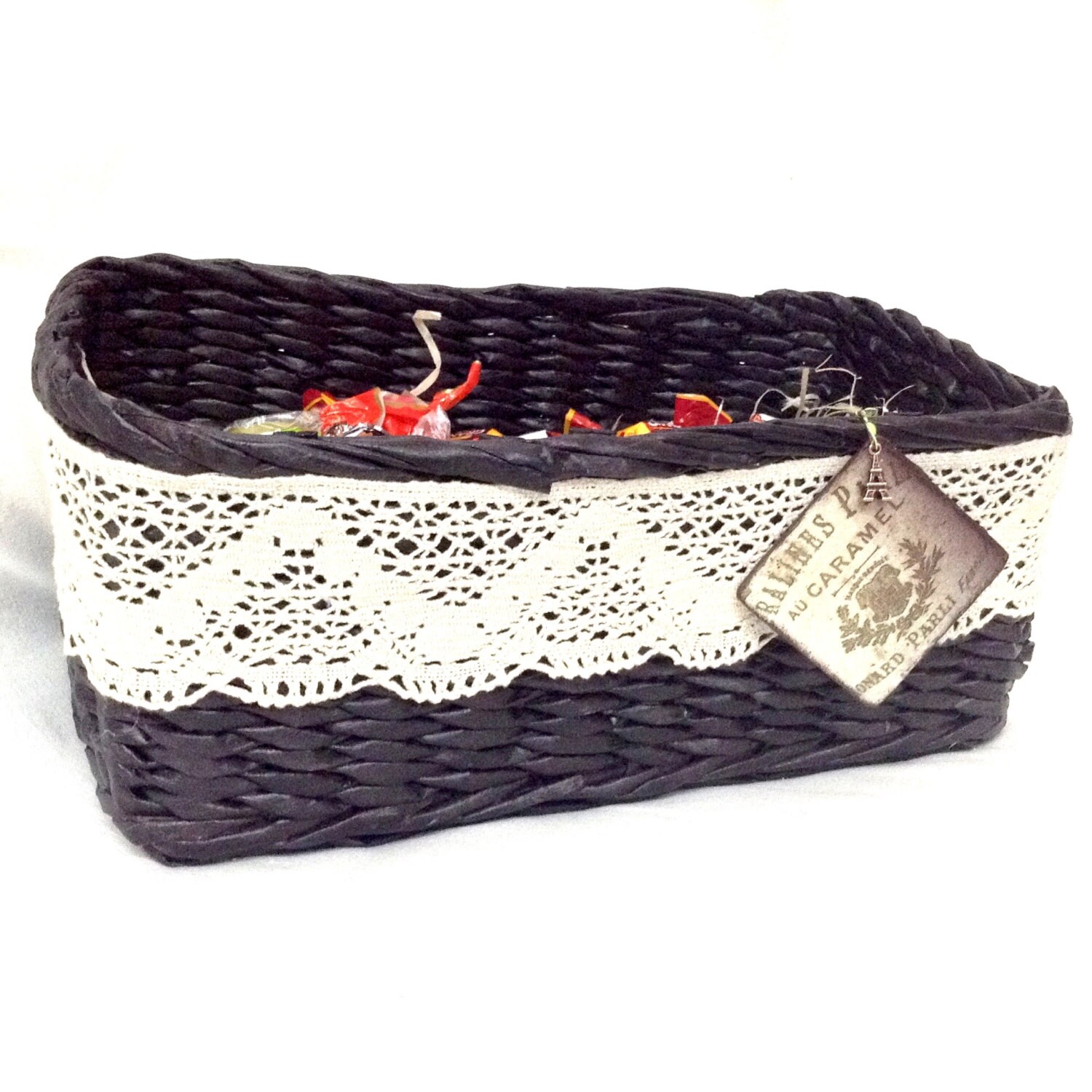 Vintage Wicker Storage Basket Bathroom Storage Rustic Storage - Etsy