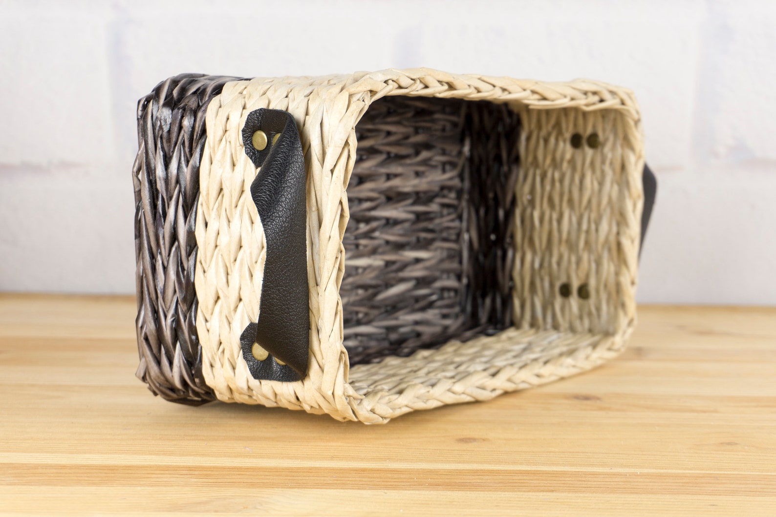 Bathroom Perfume Organizer Vanity Basket, Storage Wicker Basket, Catch ...