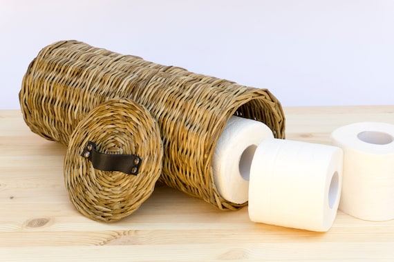 Toilet Tissue Paper Holder with Shelf Box