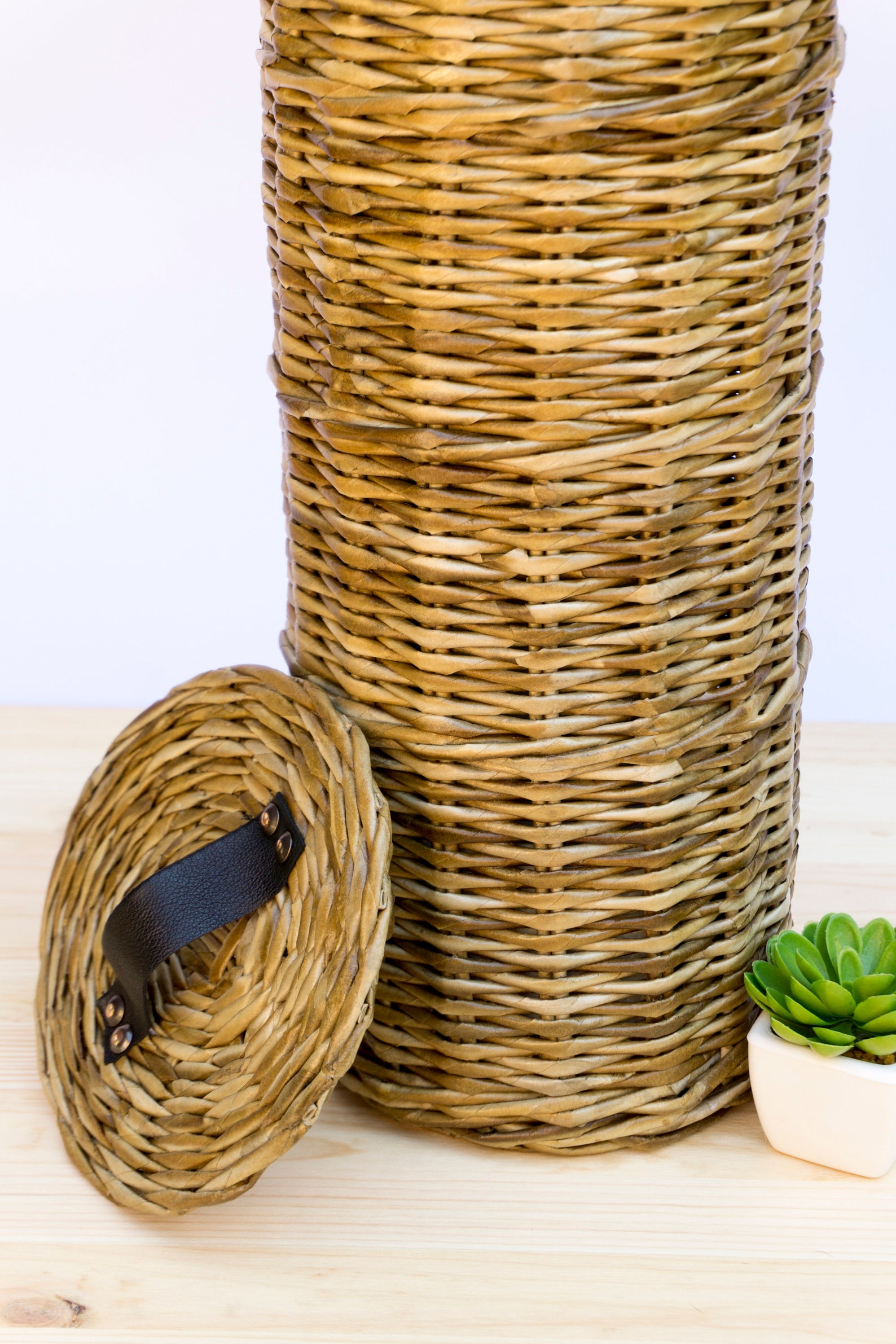 Toilet Paper Storage Basket Lidded Toilet Roll Holder Wicker Etsy