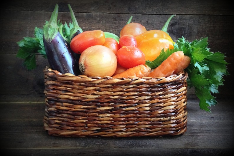 Wicker Basket Storage Tote Storage Box Closet Organizer Fruits Etsy