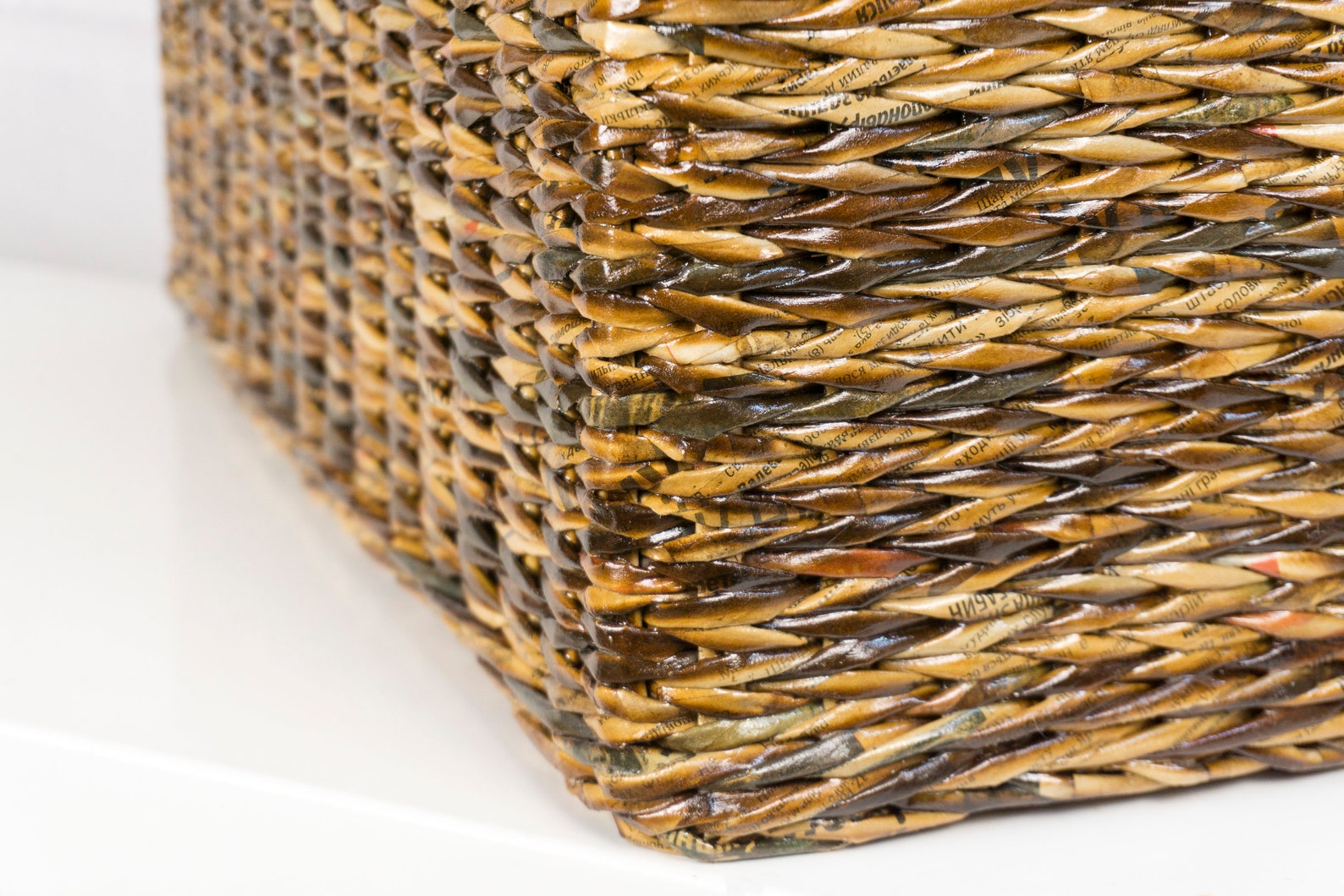 Large Rectangular Wicker Storage Basket With Label and Bamboo Etsy