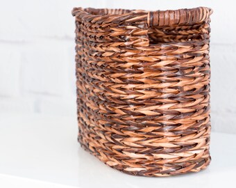 Cesto In Vimini Per Riviste - Portadocumenti Naturale Per Casa O Ufficio