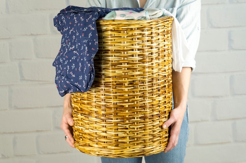 Wicker Laundry Basket Tall Laundry Hamper Hallway Umbrella - Etsy