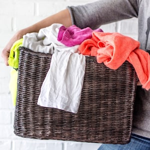 Large wicker laundry basket, Woven Hamper, Deep storage bin, Closet organizer, Storage drawers, Toy storage, Cubby bench storage