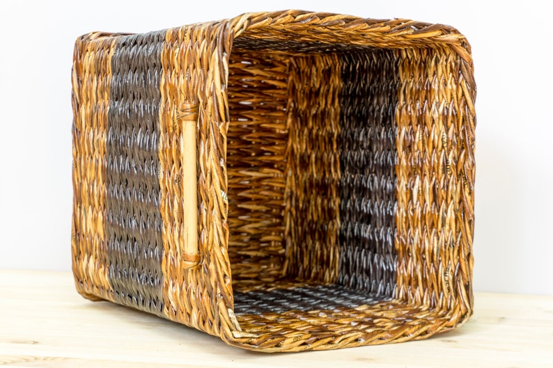 Wicker Storage Basket Laundry Storage Bin Toy Storage Etsy
