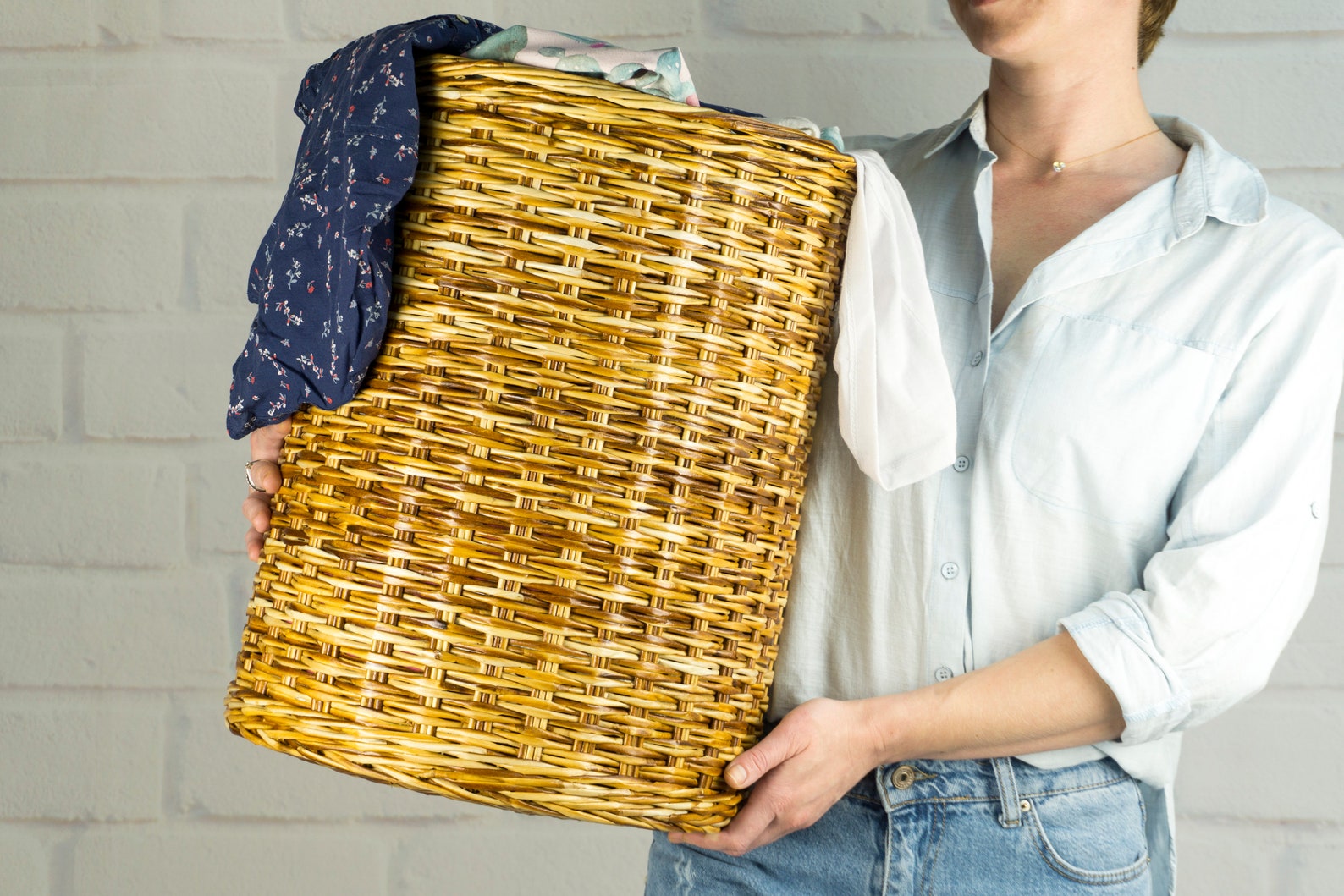 Wicker Laundry Basket Tall Laundry Hamper Hallway Umbrella - Etsy
