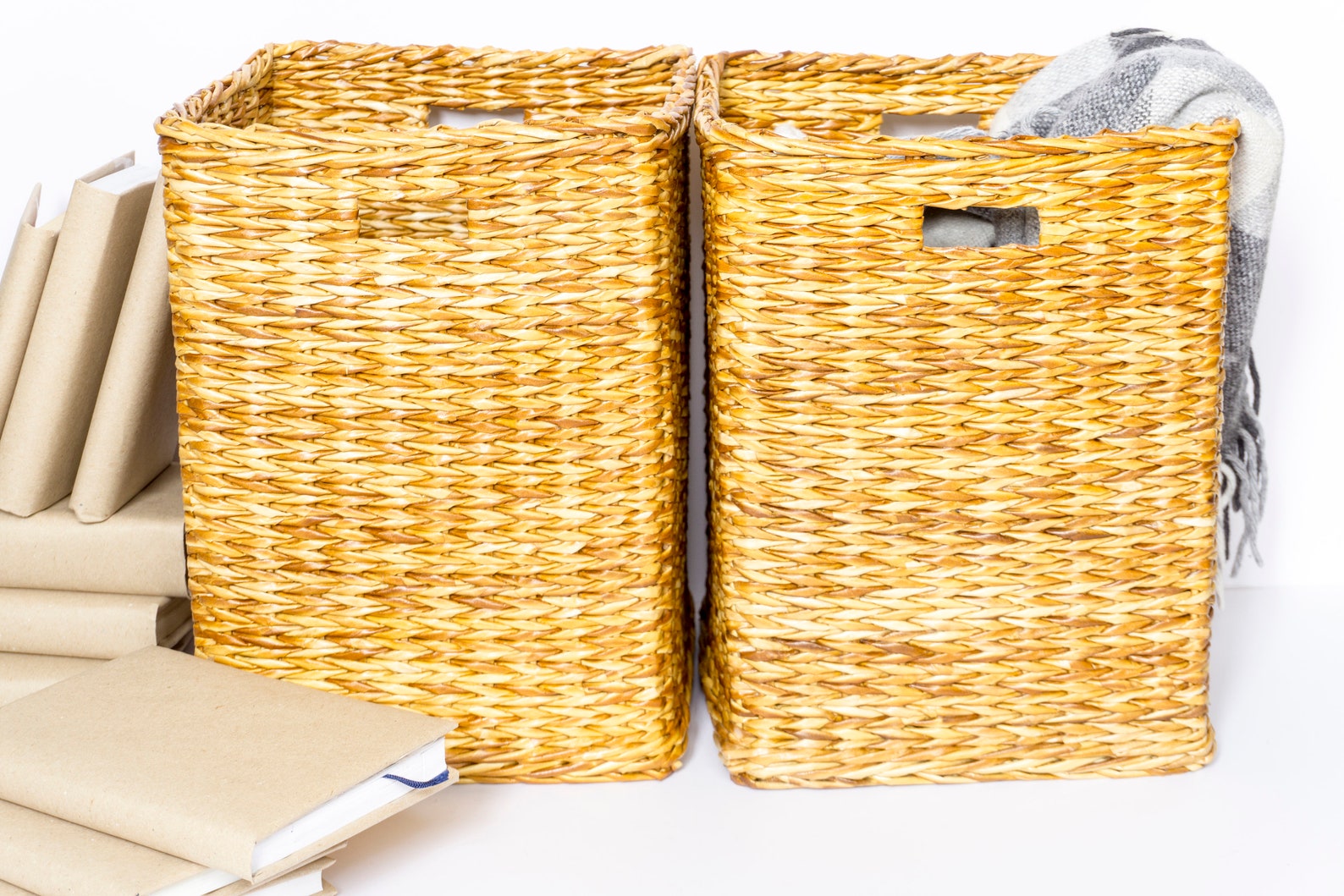 Tall Wicker Basket Woven Large Basket for Blanket & Pillows Etsy