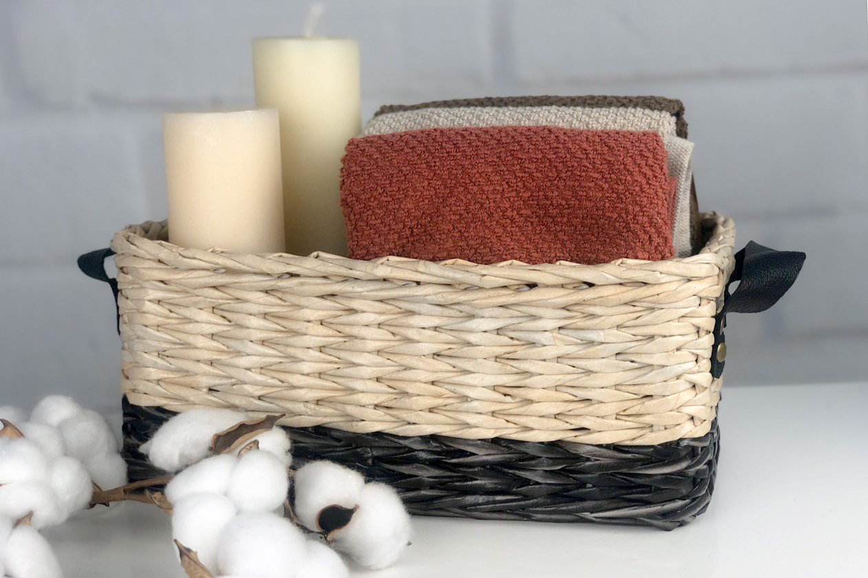 Bathroom perfume organizer vanity basket Storage wicker | Etsy