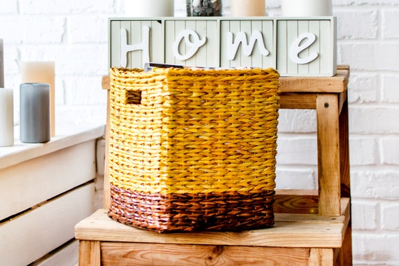 Wicker Storage Basket Storage Bin Laundry Basket Toy Storage Basket Bin  Closet Organizer Storage Basket Square Basket Organization Bin 