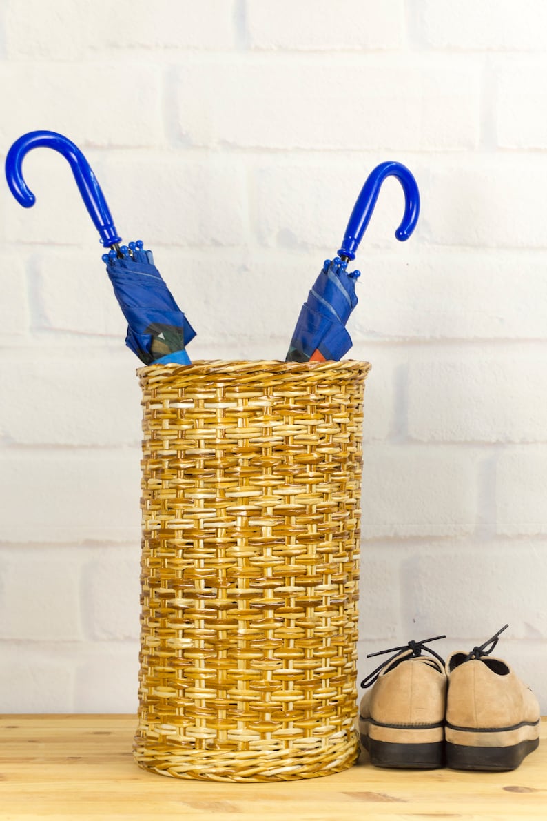 Wicker Umbrella and Cane Stands for Entryway Braided Umbrella Etsy UK