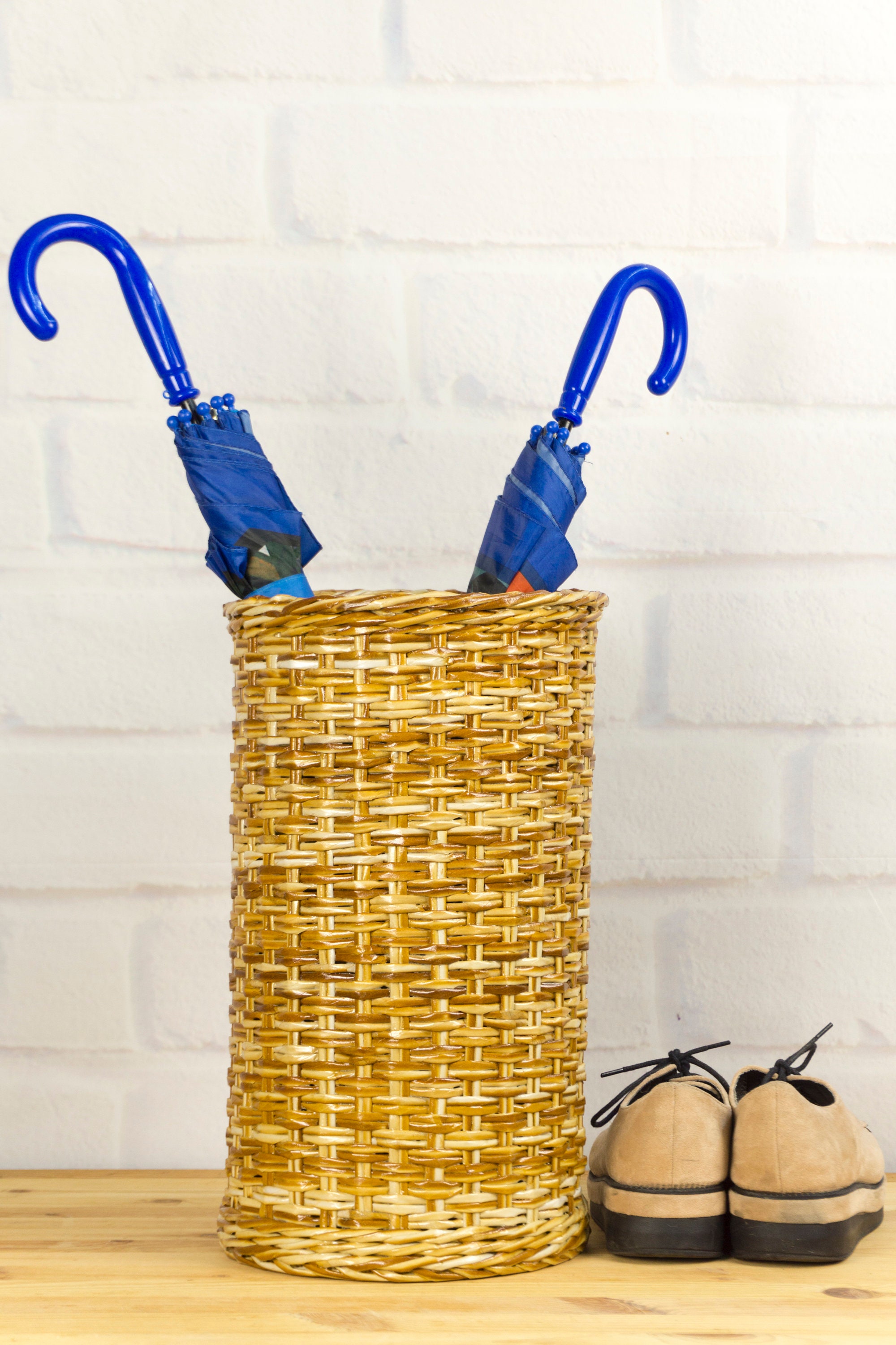 Wicker Umbrella and Cane Stands for Entryway Braided Umbrella Etsy UK