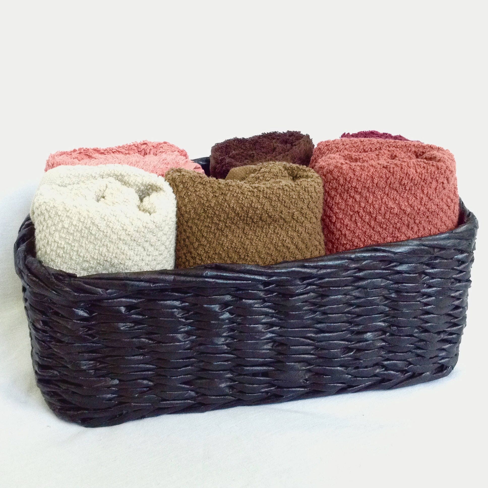 Vintage Wicker Storage Basket Bathroom Storage Rustic Storage - Etsy